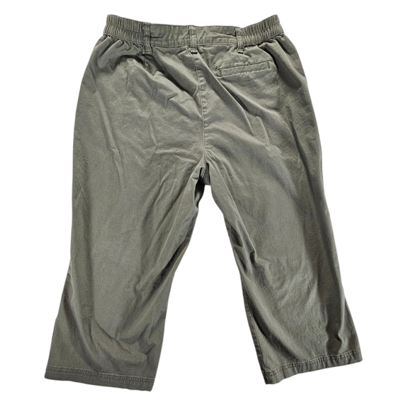 Karen Scott Olive Green Capri Pants Size 10 - Picture 2 of 6